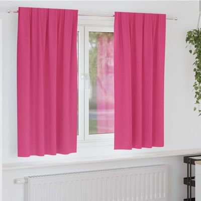 vidaXL Záclony na zatemnenie s krúžkami 2 pcs Jasná ružová