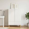 vidaXL Servírovacia skriňa Biela 66 x 34,5 x 95 cm Kompozitné drevo