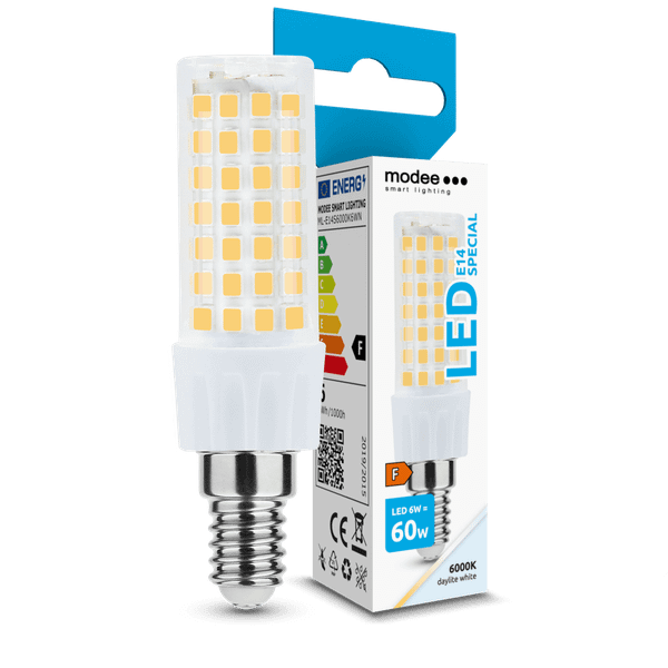 Modee Lighting LED Special Ceramic keramická žiarovka E14 6W studená biela (ML-E14SC6000K6WN)