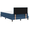 vidaXL Posteľ s pružinovým rámom s vankúšom Modrá 120 x 200 cm látka