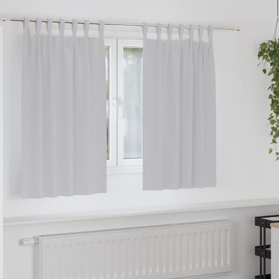 vidaXL Záclony na zatemnenie s krúžkami 2 pcs Svetlosivá 140 x 140 cm