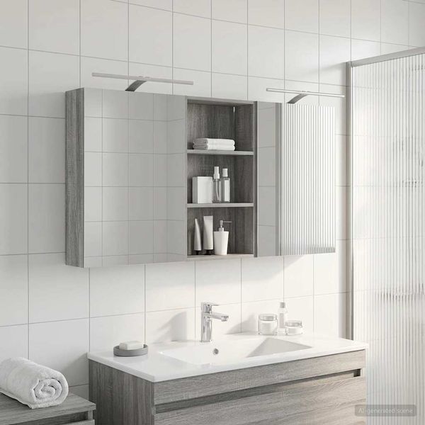 vidaXL Set kabinetov do kúpeľne 3 pcs 140 x 14,5 x 70 cm