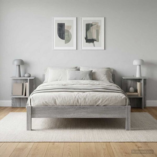 vidaXL Konferenčný stolík 2 pcs Sivá sonoma 40 x 30 x 49 cm