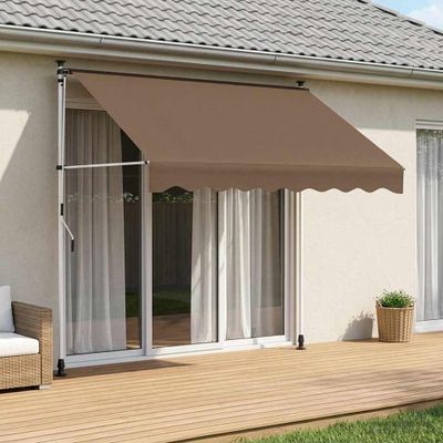 vidaXL Ručná skladacia markíza Sivohnedá 200 cm