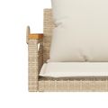 vidaXL Hojdacia lavica s vankúšmi béžová 63x62x40 cm polyratan