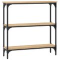 vidaXL Konzolový stolík, dub sonoma, 75x22,5x75 cm, imitácia dreva