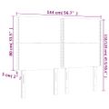 vidaXL Čelo postele tmavomodré 144x5x118/128 cm zamatové