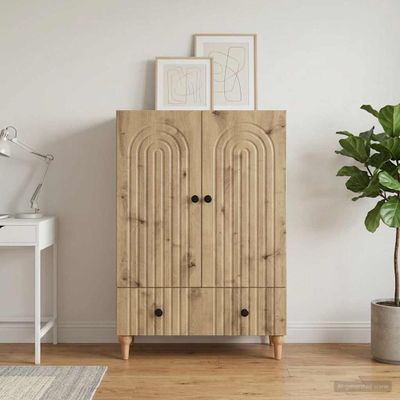 vidaXL Servírovacia skriňa Dub artisan 66 x 34,5 x 95 cm