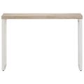 vidaXL Konzolový stolík hnedý 110x35x76 cm mangovníkový masív a železo