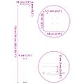 vidaXL Nohy konzolového stolíka 4 ks, prírodná oceľ, 72-74 cm, oceľ