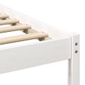 vidaXL Rám postele Biela 200 x 200 cm Masívne borovicové drevo