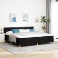 vidaXL Posteľ s pružinovým rámom s vankúšom Čierna 200 x 200 cm látka