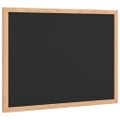 vidaXL Tabuľa s rámom z masívneho borovicového dreva čierna 40x30 cm