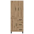 vidaXL Highboard 2 ks Remeselný dub 69,5 x 34 x 180 cm