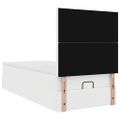vidaXL Osmanský rám postele s matracom biela 80x200 cm umelá koža