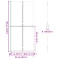 vidaXL Rám pre sprchu bez dverí Čierna 90 x 6.5 x 190 cm
