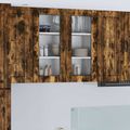 vidaXL Nástenný sklenený kabinet LUCCA Dymový dub 80 x 31 x 80 cm