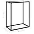 vidaXL Konzolový stolík priehľadný 60x35x75 cm tvrdené sklo
