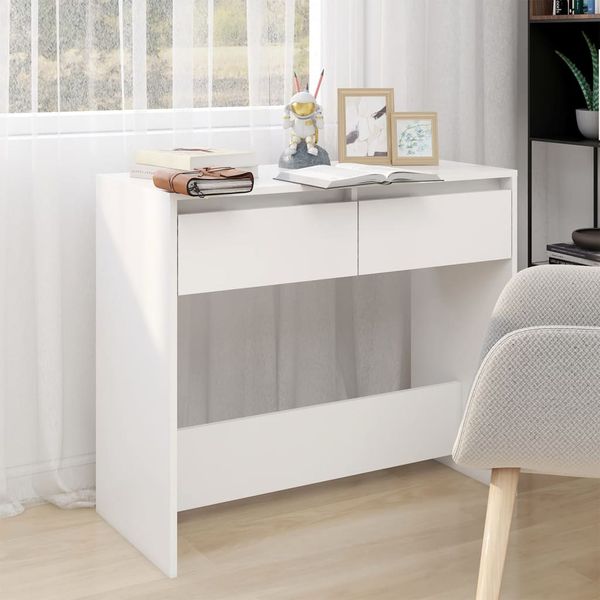 vidaXL Konzolový stolík biely 89x41x76,5 cm kompozitné drevo