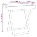 vidaXL Skladací podnosový stolík 52x36x56,5 cm masívny orech