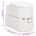 vidaXL Integrované kempingové WC biele 24+17 l HDPE a smalt