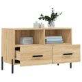 vidaXL TV skrinka dub sonoma 80x36x50 cm spracované drevo