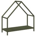 vidaXL Stojan na palivové drevo Olive Green Oceľ valcovaná za studena