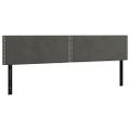 vidaXL Čelá postele 2 ks tmavosivé 100x5x78/88 cm zamat