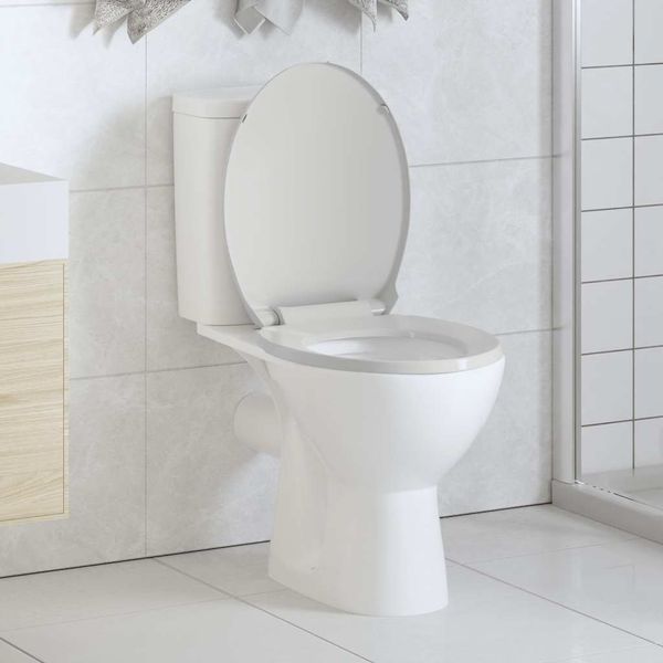 vidaXL WC sedadlo, pomalé sklápanie, biele, oválne