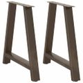 vidaXL Nohy k jedálenskému stolu v tvare A, 2 ks, 80 x (72-73) cm, oceľ