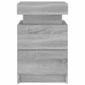 vidaXL Nočné stolíky s LED svetlami sivé sonoma 35x39x55 cm