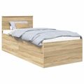 vidaXL Rám postele Sonoma dub 75 x 190 cm Kompozitné drevo