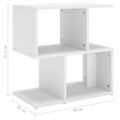vidaXL Nočné stolíky 2 ks, biele 50x30x51,5 cm, kompozitné drevo