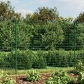 vidaXL Drôtený plot s kotviacimi hrotmi zelený 1,6x10 m