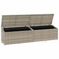 vidaXL Záhradný úložný box svetlosivý 220x50x58 cm polyratan