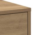 vidXL Úzka kúpeľňová skrinka s kolieskami dub artisan kompozitné drevo