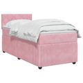 vidaXL Posteľ boxspring s matracom Ružová 100 x 200 cm Zamat