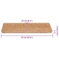 vidaXL Schodové rohože 30 ks 65x21x4 cm béžové s obdĺžnikovým okrajom