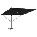 vidaXL Roma Parasol Čierna 286 x 284 x 270 cm Hliník a polyester