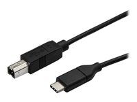 StarTech USB C to USB B Printer Cable - 1.6 ft / 0.5m - USB C Printer Cable - USB C to USB B Cable - USB Type C to Type B (USB2CB50CM) - USB kábel - USB-C (samec) na USB typ B (samec) - Thunderbolt 3 / USB 2.0 - 50 cm - čierna