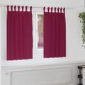 vidaXL Záclony na zatemnenie s krúžkami 2 ks Víno červené 140 x 140 cm