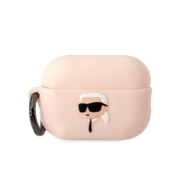 Puzdro Karl Lagerfeld pre Airpods Pro 2 KLAP2RUNIKP biele 3D Silikón NFT Karl