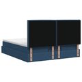 vidaXL Ottoman posteľ s matracom a LED Modrá 140 x 200 cm Látka