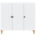 vidaXL Servírovacia skriňa Biela 89 x 34,5 x 80 cm Kompozitné drevo