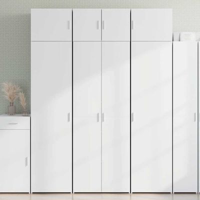 vidaXL Úložná skrinka biela 70x42,5x225 cm kompozitné drevo