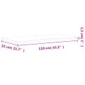 vidaXL Stolová doska 110x(50-55)x2,5 cm masívny buk