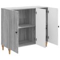 vidaXL Servírovacia skriňa Sivá sonoma 89 x 34,5 x 80 cm