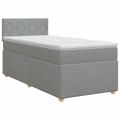 vidaXL Posteľ boxspring s matracom Svetlosivá 80 x 200 cm Látka