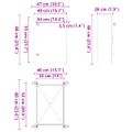 vidaXL Ovládacia skriňa Sivá 47 x 20 x 50 cm ABS plast