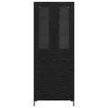 vidaXL Highboard 2 ks Čierny dub 69,5 x 34 x 180 cm Kompozitné drevo